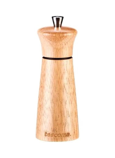 Wooden Pepper & Salt Mill – Brown, 14cm Classic Adjustable Grinder