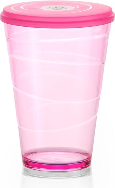 Tescoma MyDrink Cup with Lid 400 ml &ndash; Pink, Reusable Travel Cup