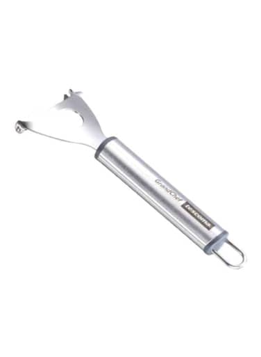 Peeler with Lateral Blade &ndash; GrandCHEF Silver, Stainless Steel, 1.6x6.4x17.9 cm Ergonomic Design