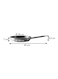 Frying Pan Silver/Black &ndash; Non-Stick 36 cm Pan for Everyday Cooking