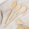 Set of 3 Oval Spoons Woody Assorted &ndash; 37.5 x 9.5 x 2.5 cm, Wooden Kitchen Cooking Tools