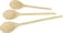 Set of 3 Oval Spoons Woody Assorted &ndash; 37.5 x 9.5 x 2.5 cm, Wooden Kitchen Cooking Tools