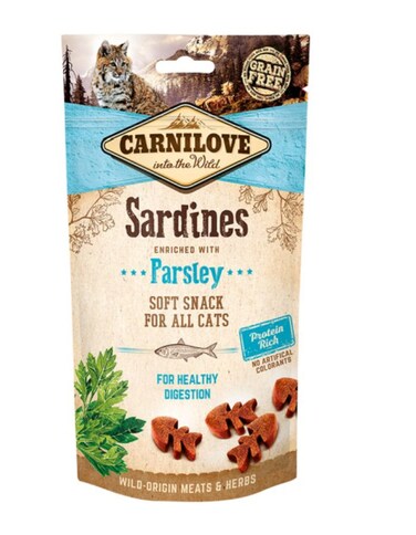 Carnilove Sardine &amp; Parsley Soft Snack for Cats 50g &ndash; Grain-Free, Healthy Treat