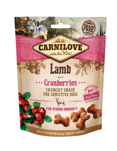 Carnilove Lamb &amp; Cranberries Crunchy Snack for Sensitive Dogs 200g &ndash; Grain-Free, Natural Antioxidants