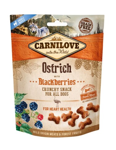Carnilove Ostrich with Blackberries Crunchy Snack for Dogs 200g &ndash; Grain-Free, High-Protein Treat