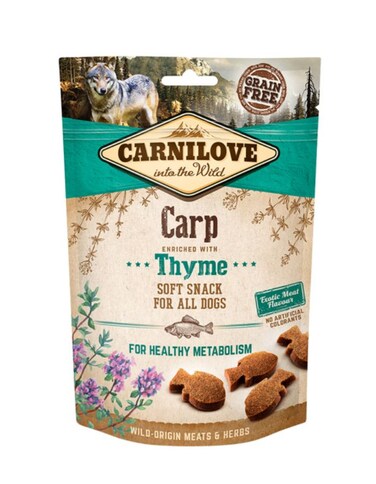 Carnilove Carp with Thyme Soft Snack for Dogs 200g &ndash; Grain-Free, Fresh Meat Treat for Healthy Digestion