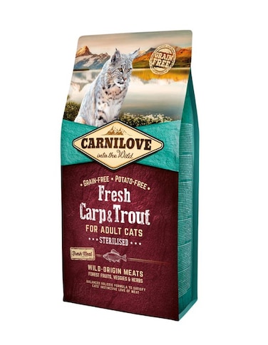 Carnilove Fresh Carp &amp; Trout Grain-Free Dry Food for Adult Cats &ndash; 6kg