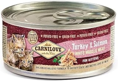 Carnilove Turkey &amp; Salmon for Kittens (Wet Food Cans) 100g - Pack of 12