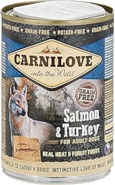Carnilove Salmon &amp; Turkey for Adult Dogs (Wet Food Cans) 400g - Pack of 8