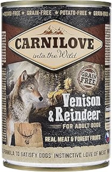 Carnilove Venison &amp; Reindeer for Adult Dogs (Wet Food Cans) 400g - Pack of 8