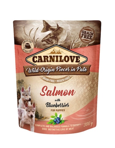 Carnilove Salmon with Blueberries Wet Food for Puppies 12x300g   Grain-Free Puppy Meal