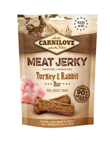 Carnilove Jerky Snack Turkey &amp; Rabbit Bar 100g &ndash; High Protein Dried Dog Treat