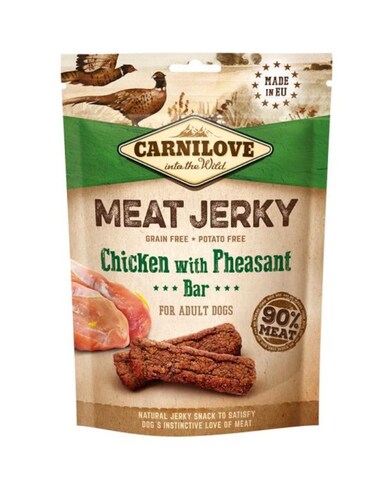 Carnilove Jerky Snack Chicken &amp; Pheasant Bar 100g   High-Protein Dog Treat