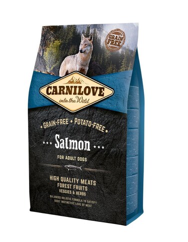 Carnilove Salmon for Adult Dogs 4kg &ndash; Grain-Free, Potato-Free Complete Dog Food