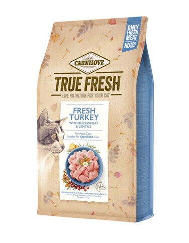 Carnilove True Fresh Turkey for Adult Cats 4.8kg   Grain-Free, Fresh Turkey Cat Food