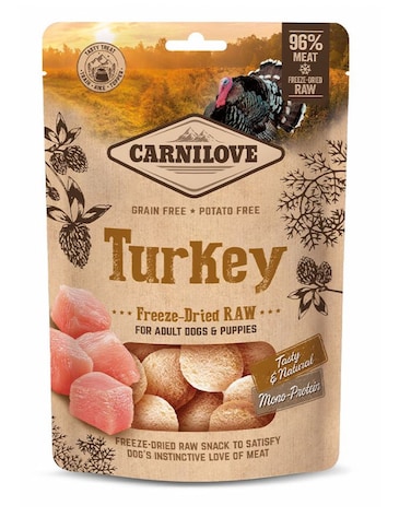 Carnilove Freeze-Dried Raw Snacks Turkey 60g   High-Protein Cat &amp; Dog Treats