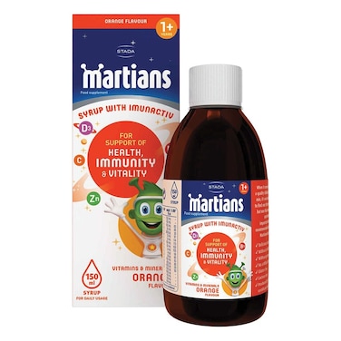 Martians Vitamins and Minerals Syrup with ImunActiv Orange 150ml