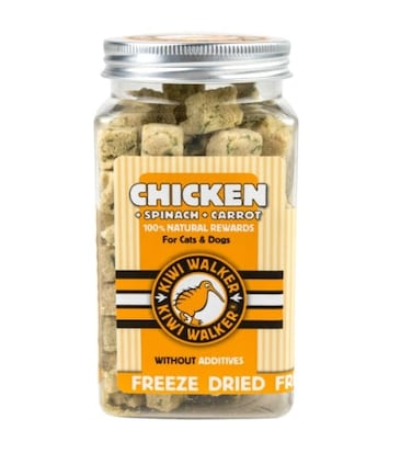 KIWI WALKER Freeze Dried Chicken Spinach Carrot Dog &amp; Cat Treats 65G
