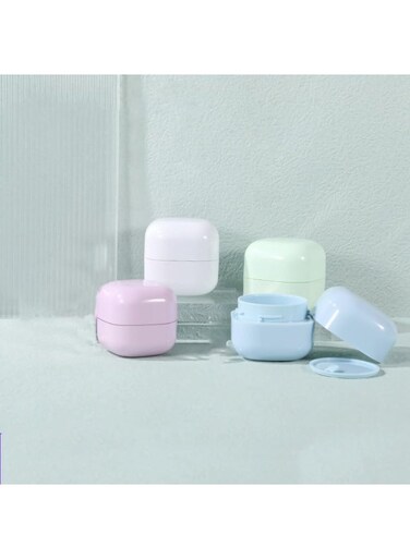 Refillable Cream Jars with Lids, 4 pack Leakproof Travel Cosmetic Containers, Small Cosmetic Jars, for Cream, Lotion, Face Scrub, Hair Conditioner