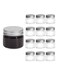 12-Piece Mason Jar with Airtight Metal Regular Lid Clear/Silver