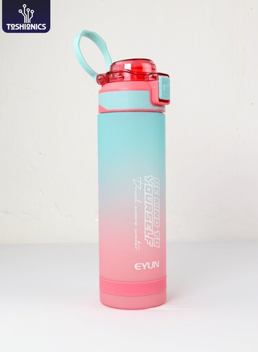 900ml Sports Drinking Water Bottle with Secure Latch One Touch Lockable Lid and Carry Handle on Lid - BPA-Free, Leak-Proof Lid, Eco- Friendly, Plastic, Reusable Water Tumbler for Adults and Kids in School, Office, Daily Hydration, Gym, Fitness, Outdoor, Sports and Travel, 30oz Bottle