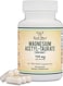 Double Wood Supplements PMS Relief Magnesium (Magnesium Acetyl-Taurate (TauroMag)) Novel and Patented Form of Magnesium for PMS Swing and Cramp Relief (60 Capsules, 350mg)