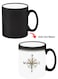 Color Changing Heat Sensitive Ceramic Mug, Image Revealed When HOT Liquid is Added! Compass
