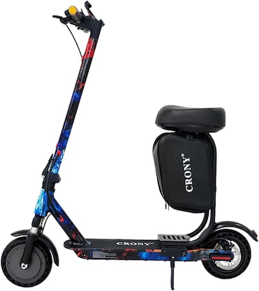 كروني سكوتر كهربائي M365 من اكس ام مع مقعد وتطبيق، محرك 350 واط، 25-45 كم/ساعة، 3 اوضاع سرعات، تعليق امامي، فرامل قرصية خلفية، تحميل 120 كجم، صندوق تخزين وحامل جوال (ايس اند فاير)