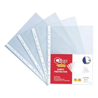 Clipp Glass Sheet Protector 40M0C Clear A4 100 PCS