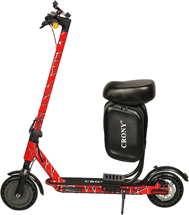 كروني سكوتر كهربائي M365 من اكس ام مع مقعد وتطبيق، محرك 350 واط، 25-45 كم/ساعة، 3 اوضاع سرعات، تعليق امامي، فرامل قرصية خلفية، تحميل 120 كجم، صندوق تخزين وحامل جوال (ريد سبايد)