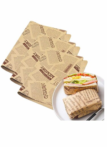 Sheets Bread Sandwich Burger Fries Food Grade Oil Proof Paper Grease Paper Greaseproof Wrappers Wrapping Baking Tools Gift Wrapping Tissue 18x18cm