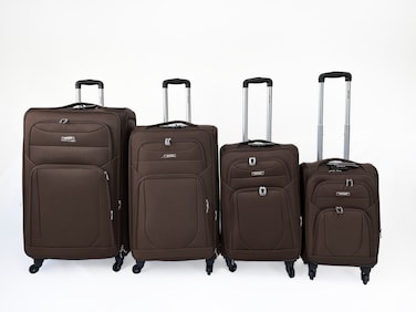 VIPTOUR 4 Piece Softside Spinner 4 Wheels Fabric Trolley Luggage With Number Lock 20/24/28/32 Inches