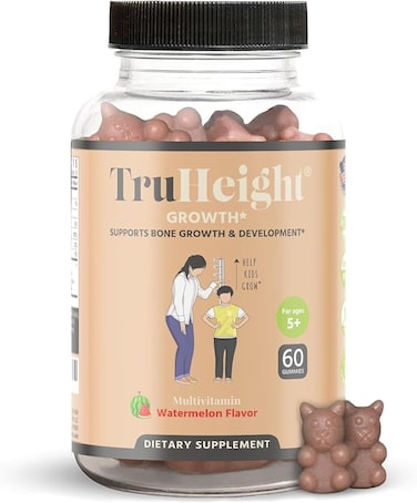 TruHeight Gummies - Natural Height Growth Supplement for Kids &amp; Teens - Pediatric Recommended Height Maximizer with Ashwaganda &amp; Calcium - Height Increase Vitamins, Bone Strength, Grow Taller, Ages 5+