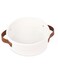 Storage Basket with White Round, Boho Decorative Basket for Nursery, Kids Room, Spa