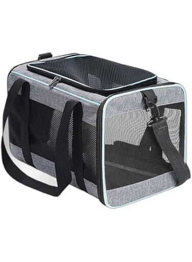 TOMVAES Pet Carrier, Cat Carrier Up to 13 Lbs, Soft Sided Small Dog Travel Carrier Top Load, Collapsible Carrier Bag for Big Cat, Dog Carrier Bag for Small Medium Cats Dogs, 45 * 28 * 28cm