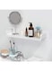U-HOOME Bathroom Shelf,U-shaped Floating Shelf,Self Adhesive Wall Shelf,Non-Drilling Shower Caddy Rack, Removable Plastic Over Sink Decor Shelf Organizer for Shower, Kitchen, Bedroom, Toilet (Medium)