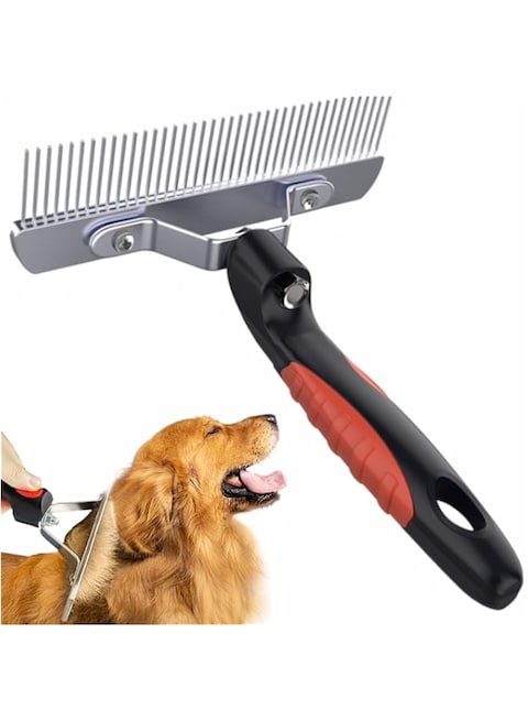 Tsxurepaw Undercoat Rake for Dogs - Dog Brushes for Grooming Large Dogs Long Hair Dog Rake Pet Supplies Pet Comb Long Tooth Pet Grooming Brush with Anti-Slip Handle