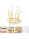 6 Cup Golden Drying Rack, Mug Draining Organizer, Drinking Glass Drainer, Cup Storage Stand, Non-Slip Bottle Drying Tree for Glasses, Mugs, Tumbler, Upside Down Kitchen Countertop Stand (Cirular)