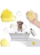 LOPOTION Pet Grooming Bath Massage Brush,Silicone Dog Grooming Brush with claw shaped,Hair Fur Grooming Cleaning Brush with Soap and Shampoo Dispenser,for Long Short Haired Dogs Cats