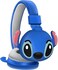 Kids Bluetooth Wireless Headphone, 3D Stitch Ears Kids Over Ears Headset Soft Ear Pads AH-806 Hifi sound Best Children's Gift (Blue)