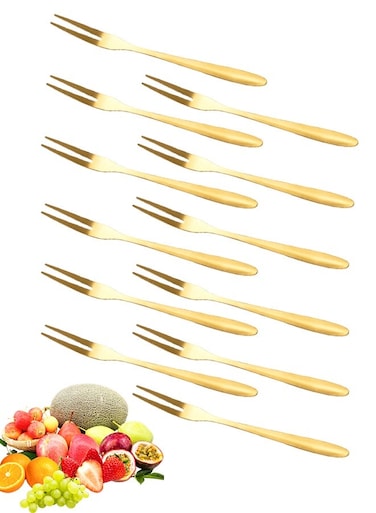 Pcs Mini Forks Appetizer Forks Small Fruit Fork for Appetizers Pastry Dessert Metal Forks&iuml;&frac14;&circ;Golden&iuml;&frac14;&permil;