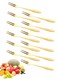 Pcs Mini Forks Appetizer Forks Small Fruit Fork for Appetizers Pastry Dessert Metal Forks&iuml;&frac14;&circ;Golden&iuml;&frac14;&permil;