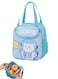Cartoon Lunch Bag Durable Reusable Tote Bag Insulated Bag Reusable Tote Bag for Hot or Cold Work Suitable for Carrying Lunch Dinner to Office Picnic Travel Park and Outdoors (Blue Bear)
