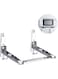 Azonee Universal Stainless Steel Microwave Oven Wall Mount Bracket with Removable Hooks, Arm Adjustable Foldable Kitchen Stretch Oven Stand Shelf Rack Load 100LB