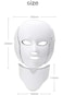 LED Face Mask with Neck Coverage, 7 Color Light Therapy Mask for Skin Rejuvenation, Anti-Agin
