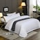 MAXQON 6-Piece Duvet Cover Set &ndash;King Size, Includes 1 Duvet Cover(220x240cm), 1 Fitted Sheet(180x200+30cm) 4 Pillowcases(53x75cm), Color White
