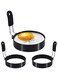 Aputue Egg Rings, 3 packs Egg Rings Set with Silicone Handle, Egg Rings for Frying Eggs with Nonstick, Stainless Steel Egg Cooking Rings, For Frying Eggs and Egg Mcmuffins, Egg Mold For Breakfast