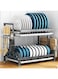 Paratoland Heavy Duty Dish Drying Rack - 2 Ties Dish Racks for Kitchen Counter - Space Saving Dish Rack for with Utensil Holder