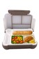 Bento Lunch Box -Leakproof, BPA-Free, Airtight Tiffin with Spoon &amp; Fork- 3 Compartments+ Separate Cutlery Compartment BentoBox For Kids &amp; Adults -Perfect for Office &amp; School (Brown)