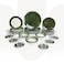 OZO 1204   36 Pcs Porcelain Dinner Set   Premium Turkish Dinnerware Set for 6 Persons with Tea Glasses &amp; Saucers